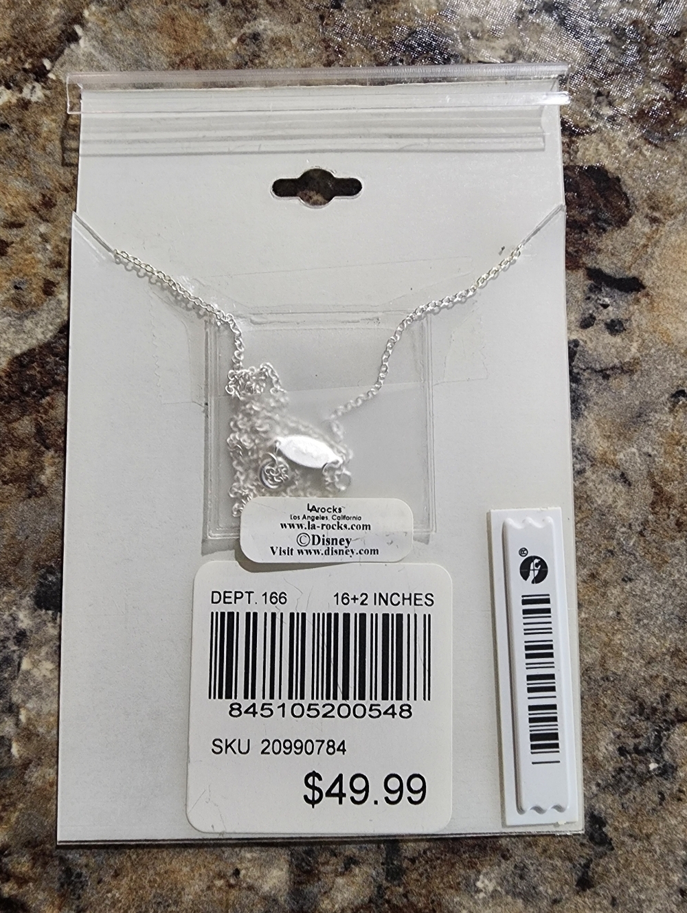 Disney Sterling Silver 'LOVE' Charm Necklace - Mickey Mouse - Picture 3 of 3